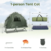 1-Person Folding Camping Tent – 5-in-1 Combo with Cot & Air Mattress
