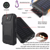 10,000mAh Solar Power Bank – Dual USB, Fast Charging with Flashlight