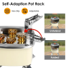 Windproof Portable 5‑Head Camping Stove (13kW) with Hose + Piezo Ignition