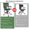 360° Silent Swivel Hunting Chair | Adjustable Aluminum Legs & 3-Level Height