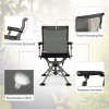 360° Silent Swivel Hunting Chair | Adjustable Aluminum Legs & 3-Level Height
