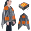 USB Heated Blanket – Zippered Electric Shawl with 3 Heat Levels, 8 Zones