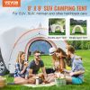 VEVOR SUV Camping Tent – 8'×8' Hatchback & Tailgate Tent | Double-Layer PU2000mm Shelter with Rainfly & Carry Bag | Fits Vans/SUVs | Sleeps 6–8