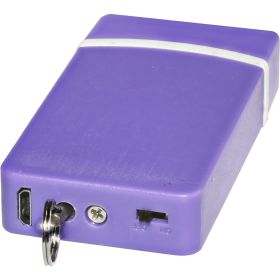 Fang Keychain Stun Gun – 60M Volt Rechargeable with Flashlight & Battery Meter -  Purple