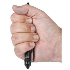 Tactical Twist Pen – Self-Defense Black EDC Pen with Glass Breaker & Refill