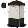 Outsunny Camping Shower Tent | Portable Privacy Shelter with Solar Shower Bag