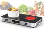 2-Burner Electric Cooktop 2200W | Portable Countertop Stove with Knob & Touch Control