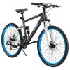 26-in Mountain Bike | Full Dual Suspension | 21 Speeds | Aluminum Frame