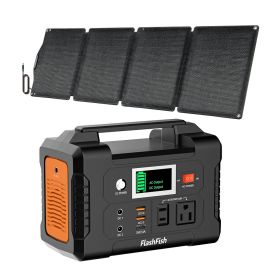 Flashfish 200 W Portable Power Station + 60 W Solar Panel | 151 Wh / 40 800 mAh Generator Kit