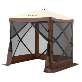 VEVOR 6x6FT Pop-Up Gazebo Tent – Screen Shelter with 4 Wind Cloths & Bag