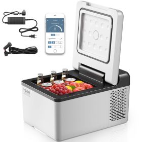 VEVOR 10 Qt Portable Refrigerator | 12V / 24V Compact Car Fridge with USB