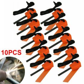 10x Fire Starter Flint Steel Striker Kit – Ferro Rod Survival Camping Tool
