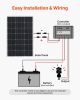 VEVOR 4×100W Monocrystalline Solar Panels | 400W Rigid PV Modules, MC4, IP65