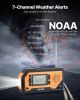 VEVOR Emergency Weather Radio | Solar Hand Crank NOAA FM/AM/WB | 2000 mAh Power Bank
