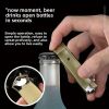 Military Style Butane Lighter – Windproof 3-in-1 Survival Tool with Bottle Opener