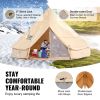 VEVOR 3–5 Person Canvas Glamping Bell Tent | Waterproof Yurt w/ Stove Jack
