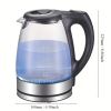 TM-788 Electric Glass Tea Kettle 1.7 L | 1200 W | Stainless Filter & Auto Shut-Off – Black