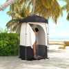 Outsunny Camping Shower Tent | Portable Privacy Shelter with Solar Shower Bag