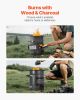 Camping Rocket Stove | Portable Wood & Charcoal Burner with Carry Bag