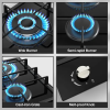 Nafewin 12" 2-Burner Gas Cooktop | Tempered Glass Propane Stove with Safety