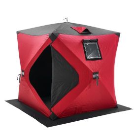 VEVOR 1-2 Person Outdoor Portable Ice Shelter Pop-Up Ice Fishing Shanty Tent