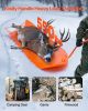 Deer Drag Sled, 72.8 x 22.8 in, 550lbs Heavy Duty Yard Utility Sled, Tear-Resistant PE Drag Glider Mat with Ropes & Handle