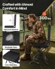Hunting Chair, 360° Silent Swivel, Foldable Lightweight Portable Blind Chair, Heavy-Duty Steel Frame Ground Stool Seat, with Adjustable Shoulder Strap
