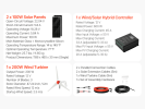 VEVOR 12V 400W Solar Wind Power Kit | 2×100W Solar Panels + 200W Wind Turbine with MPPT Controller