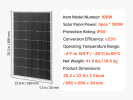 VEVOR 4×100W Monocrystalline Solar Panels | 400W Rigid PV Modules, MC4, IP65