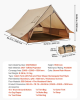 VEVOR Camping Hot Tent, 2 Persons Cabin Tent with Stove Jack & Poles, Waterproof Winter Tents Shelters with Fireproof Ground Mat