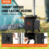 VEVOR Portable Wood Stove | 1400in³ Firebox, Alloy Steel Tent Stove