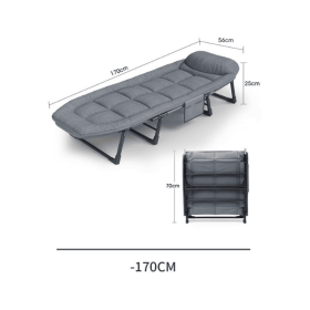 ATORPOK All-In-One Camping Cot | 450 lb Capacity | Portable Folding Bed + Cushion Pillow (Option: 170CM)