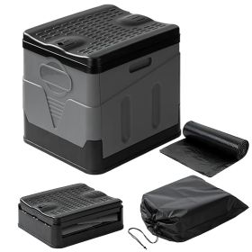 Portable Folding Camping Toilet – 5.3 Gal with Lid, Bag & 330lb Capacity (Option: Portable toilets)