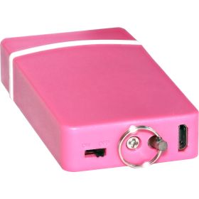 Fang Keychain Stun Gun – 60M Volt Rechargeable with Flashlight & Battery Meter (Option: Pink)
