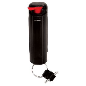 Pepper Shot 1.2% MC 1/2 oz pepper spray hard case belt clip and quick release keychain (Option: Black)