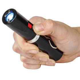 25,000,000 Volt Rechargeable Lipstick Stun Gun with Flashlight, (Option: Black)