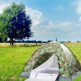 3-4 Person Camouflage Camping Tent – Portable Dome with Fiberglass Poles (Option: Camouflage)