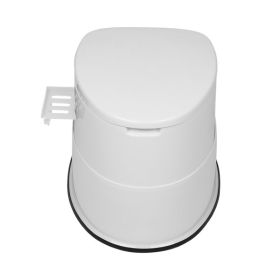 White Portable Camping Toilet – Outdoor Travel Toilet with Anti-Slip Pad (Color: White)